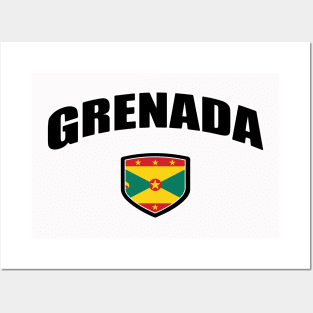 Grenada National Flag Shield Posters and Art